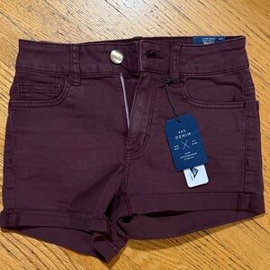 American Eagle Outfitters Women's Burgundy Jean Shorts